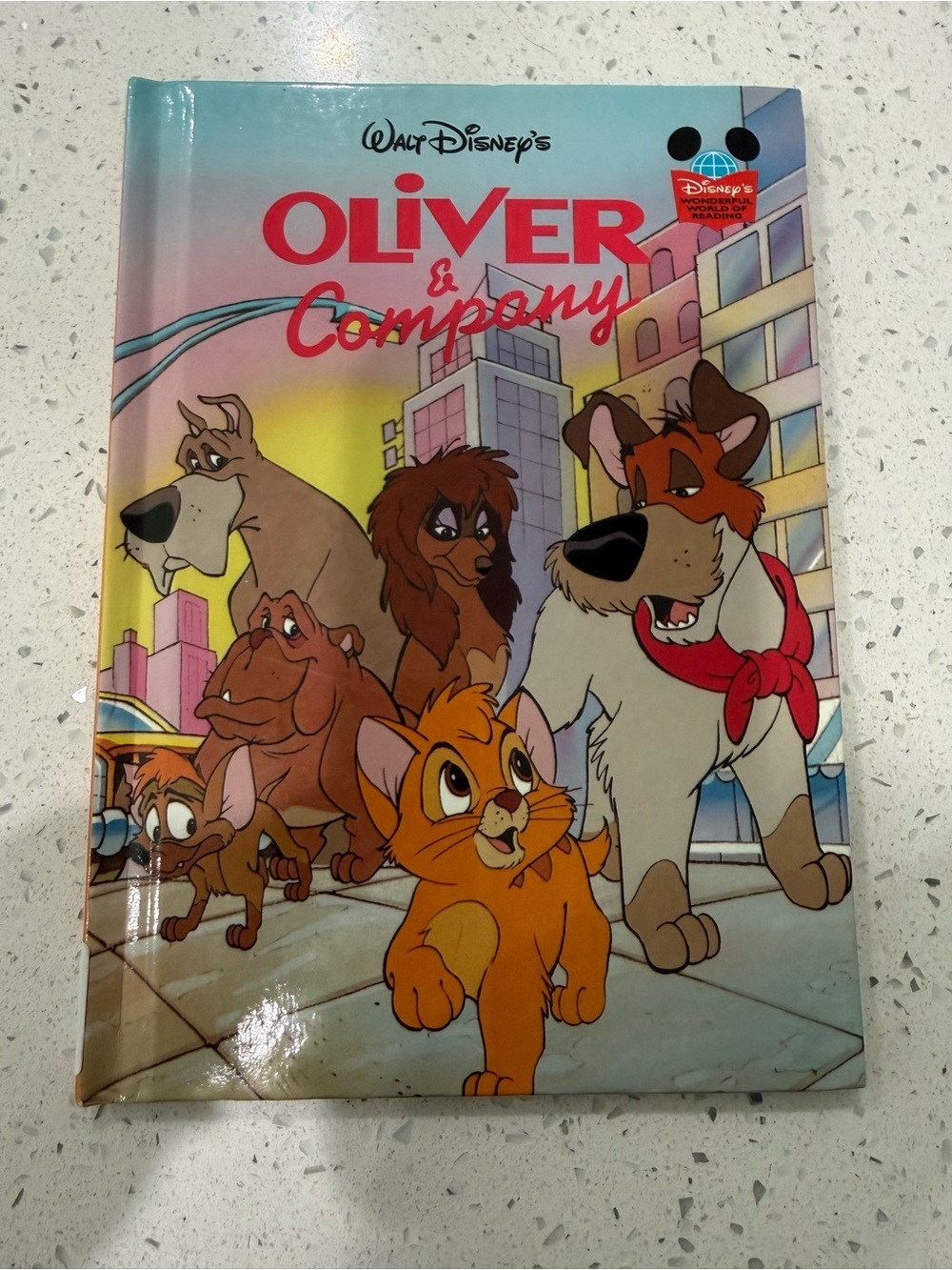 Disney Oliver & Company Hardcover Book - Orange, Red, Blue, Yellow